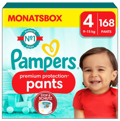 Pampers - Premium Protection Pants Grösse 4, Monatsbox, 168STK