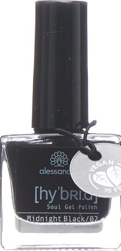 Alessandro, Alessandro Hybrid Nagellack 8 ml Midnight Black