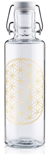 undefined, Soulbottle Trinkflasche aus Glas Flower of life 0.6L