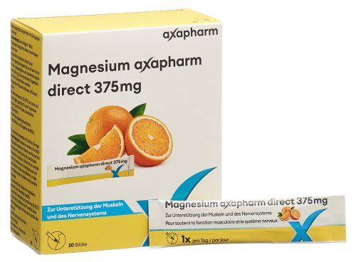 axapharm Magnesium direct Sticks 375mg (20 Stk)