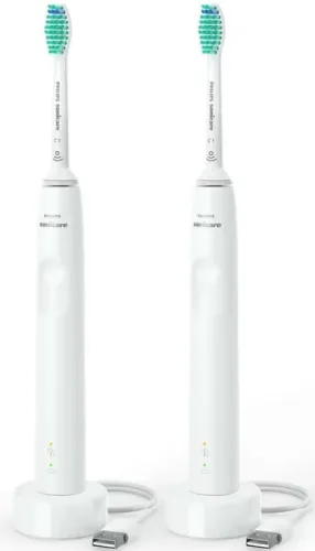 Philips Sonicare, Philips Sonicare Elektrische Zahnbürste "Series 3100 HX3675/13" 2 Stk. Aufsteckbürsten Doppelpack, mit 4-Quadranten-Timer und 2-Minuten-Timer