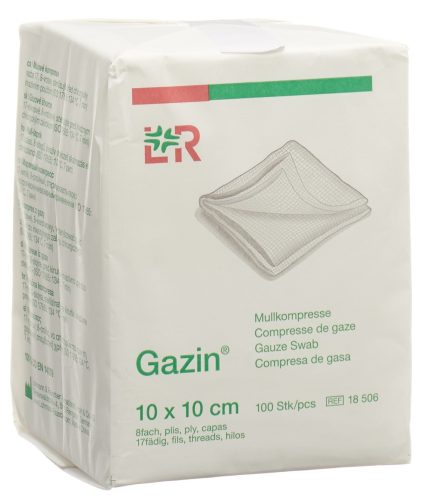 Gazin Mullkompressen 10x10cm, 8-fach, unsteril (100 Stk)