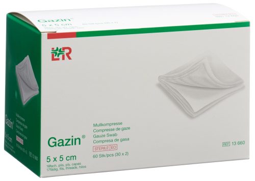 Gazin Mullkompressen 5x5cm, 16-fach, steril (250 Stk)