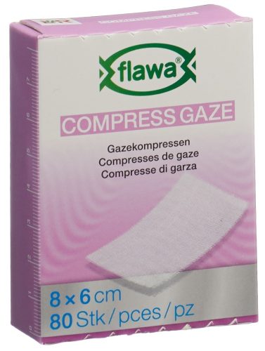 flawa Gazekompressen 6x8cm (80 Stk)