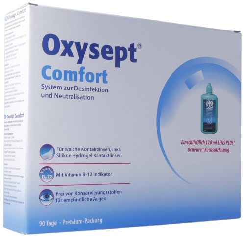 Oxysept Comfort, Oxysept Comfort B12 3x300ml + 90 Tabletten + 120ml Lens Plus | Pflegemittel