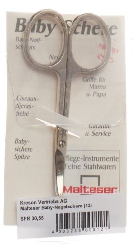Malteser Baby-Nagelschere schräg, 7.5cm, No.12 (1 Stk)