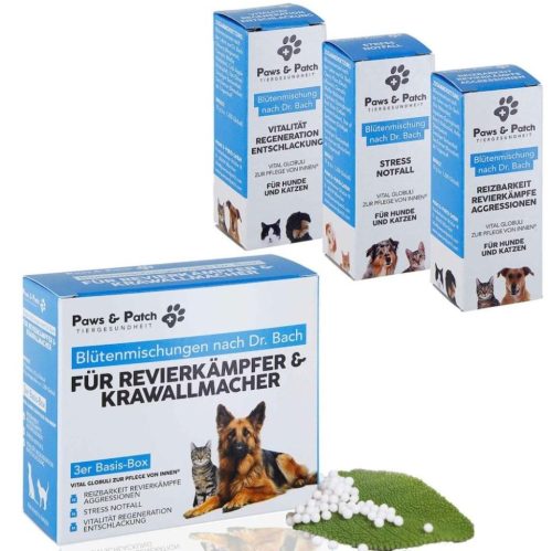 Paws & Patch, Paws & Patch Blütenmischung 3er Set REVIERKÄMPFER UND KRAWALLMACHER 3x10g