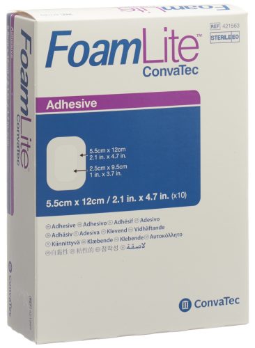 ConvaTec Foam Lite dünner Schaumverband, 5.5x12cm (10 Stk)