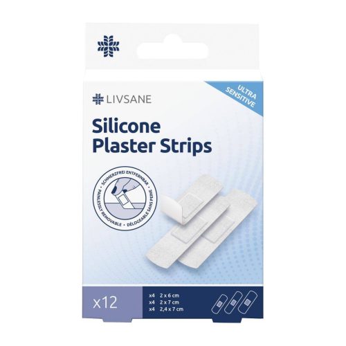 Livsane Silikonpflaster Streifen, ultra sensitive (12 Stk)