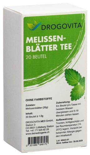 DROGOVITA Melissen Tee (20 Beutel)