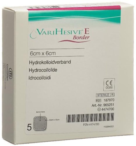 VariHesive E BORDER Verband 6x6/10x10cm (5 Stk)