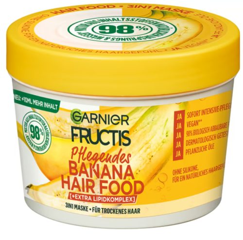 Garnier, Garnier Fructis Banana Hair Food 3in1 Maske für trockenes Haar Haarkur & -maske 400 ml
