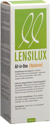 LENSILUX All-in-One Hyaluron mit Behälter (360ml)