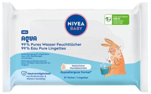 Baby Aqua Feuchttücher Damen  57 Pezzi