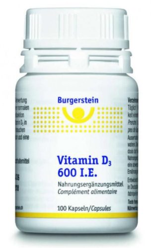 Burgerstein, BURGERSTEIN Vitamin D3 Kaps 600 IE 100 Stk