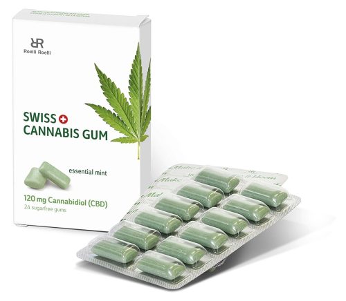 undefined, Swiss Cannabis Gum 120 mg CBD Mint Box (24 Stk)