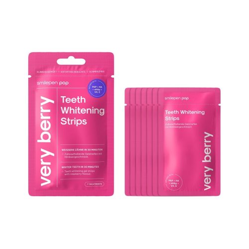 Smilepen Pop, Smilepen Pop - Teeth Whitening Strips 'Very Berry', 7 Stück