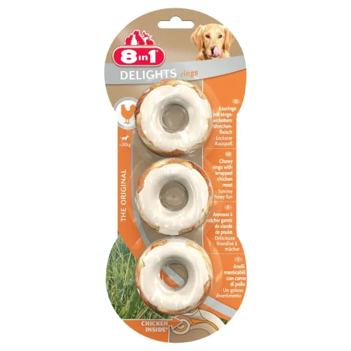 8in1 Delights Ringe, Hundesnacks (3x120g)