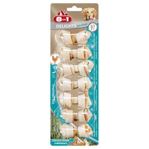 8in1, 8in1 Delights Dental Kauknochen Zahnpflege XS 7 Stück
