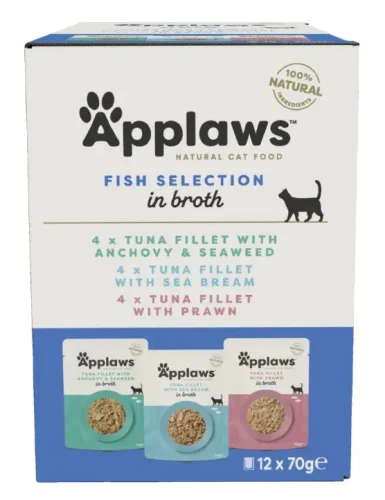 Applaws, Applaws Nassfutter Katze Adult Multipack Fischvariation 12x70 g