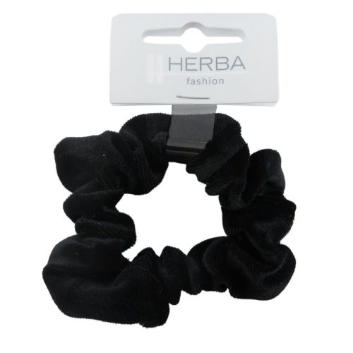 HERBA, FHH.Scunci samt, schwarz, &Oslash; 9 cm