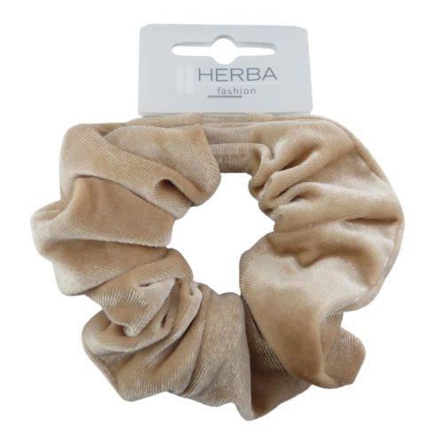 HERBA Scunci Haarbinder, 11cm, samt, beige (1 Stk)