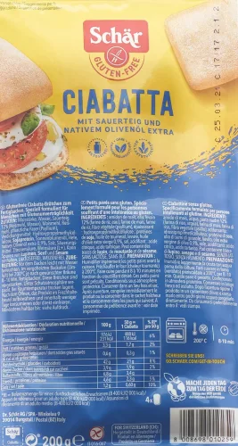 Schär Ciabatta Aufbackbrötchen (4 x 50g)