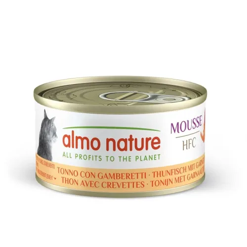 Almo Nature HFC Mousse Thunfisch und Garnelen, Nassfutter für Katzen (70g)