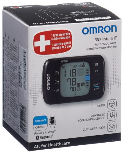Omron, OMRON RS7 Blutdruckmessgerät – Blutdruckmessgerät/Herzfrequenzmessgerät – schwarz