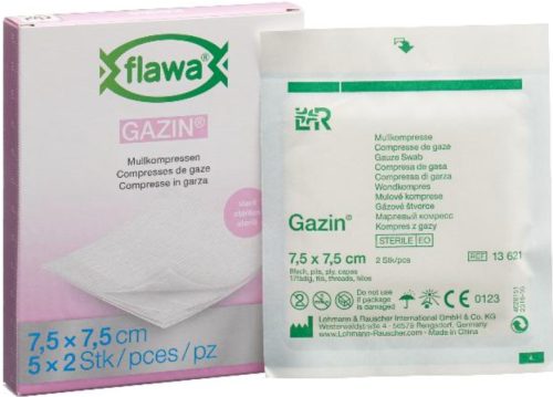 FLAWA Gazin Mullkompressen Sterill 7,5x7,5cm (5x2 Stk)