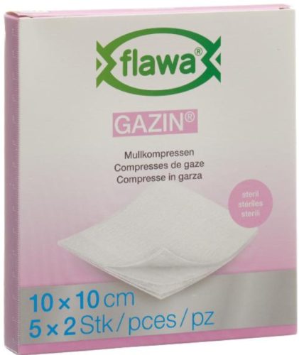 FLAWA Gazin Mullkompressen, sterill, 10x10cm (5x2 Stk)