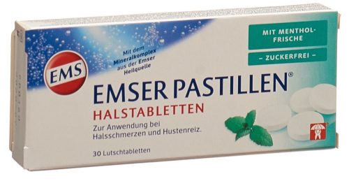 Emser, EMSER Pastillen zuckerfrei Mentholfrische 30 Stk