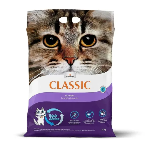 Intersand Classic Katzenstreu mit Lavendelduft (14kg)