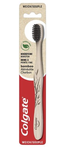 Colgate, Colgate - Bamboo Aktivkohle Weich Zahnbürste, Aus Nachhaltigem Bambus, 1 Stück