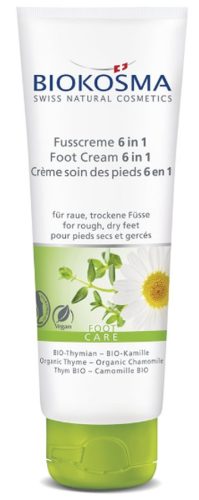 BIOKOSMA Fusscreme 6 in 1 mit Bio-Thymian und Bio-Kamille (75ml)