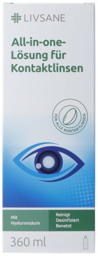 Livsane All-in-one-Lösung für Kontaktlinsen (360ml)