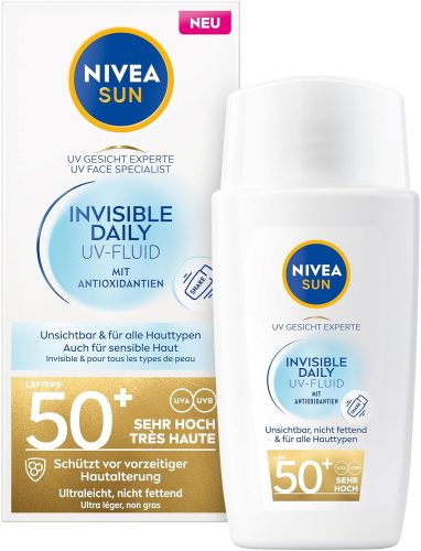 NIVEA SUN, NIVEA SUN - Sun UV Face Invisible Daily Fluid LSF 50+, 40 ml