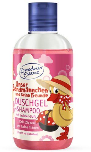 Dresdner 2in1-Kinderduschgel, Schnatterinchen, Erdbeere (250ml)