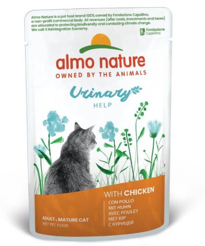 Almo Nature Holistic Urinary Help mit Huhn, Nassfutter für Katzen (70g)