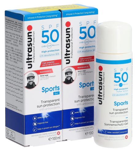 ultrasun Sports Gel LSF 50 (2x100ml)