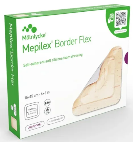 Mepilex Border Flex Schaumverband, 15x15cm (5 Stk)