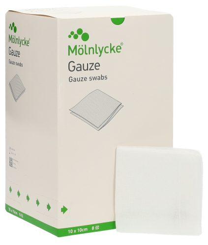 Gazekompressen 10x10cm 8 lagig steril (75 Stück)