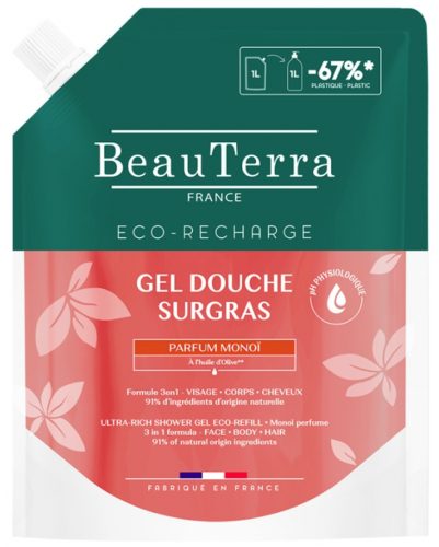 BeauTerra Rückfettendes Duschgel Monoï Refill (1 Liter)