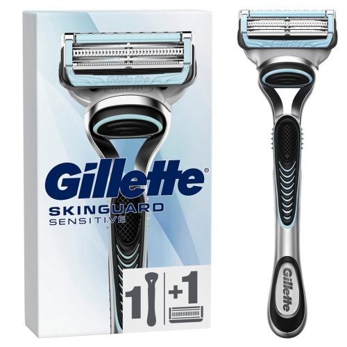 Gillette -  Mach3 Systemklingen 4er + Rasierer, SkinGuard Sensitive Flexball, 1 pezzo