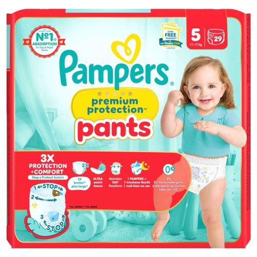 Pampers, Pampers Premium Protection Pants Junior Grösse 5 11-17 kg 29 Stück