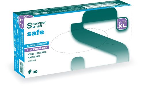 sempermed Nitrilhandschuhe safe, Grösse XL, Handumfang 21-23cm (90 Stk)