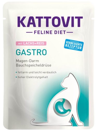 Kattovit Gastro mit Lachs und Reis für Katzen (85g)