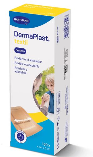 DermaPlast textil Wundpflaster, Centro, 4x6cm (100 Stk)