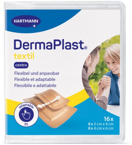 Dermaplast Textil Centro Strips hautfarbig assortiert 16 Stück