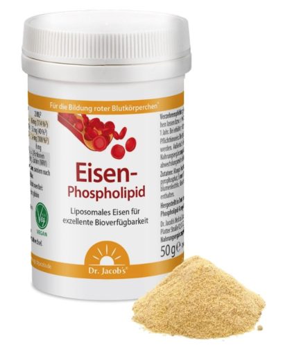 Dr. Jacob's Eisen-Phospholipid Mango Pulver liposomal optimal bioverfügbar vegan